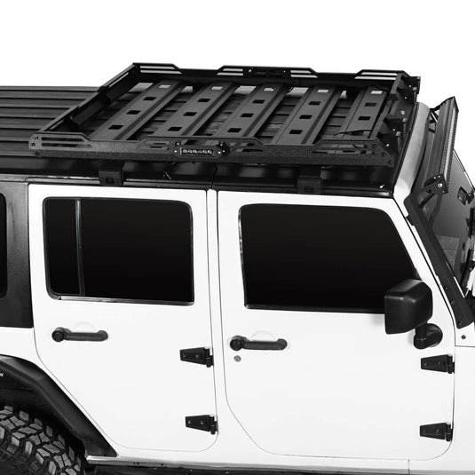 Hooke Road Jeep JK Hard Top Front Roof Rack Jeep Wrangler JK Discovery Roof Rack Luggage Rack for 2007-2018 Jeep Wrangler JK BXG2065 5