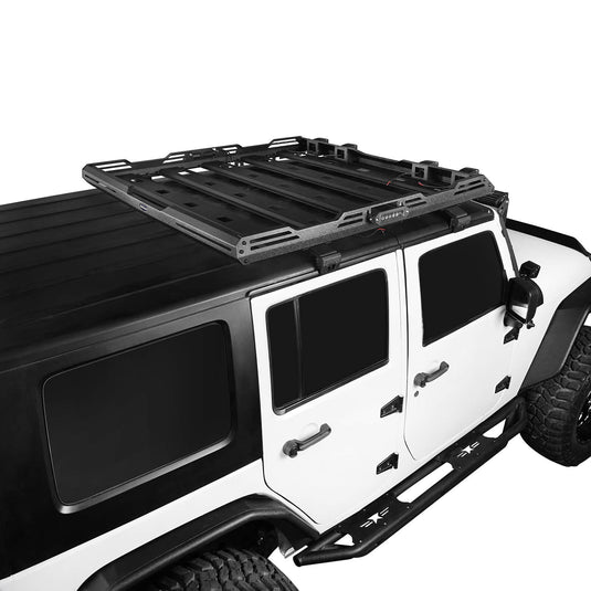 Hooke Road Jeep JK Hard Top Front Roof Rack Jeep Wrangler JK Discovery Roof Rack Luggage Rack for 2007-2018 Jeep Wrangler JK BXG2065 6