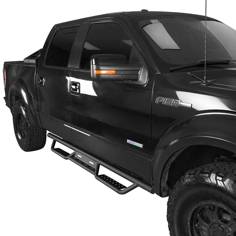 Load image into Gallery viewer, Hooke Road Running Boards Drop Side Steps Bar(09-14 Ford F-150 SuperCrew)
