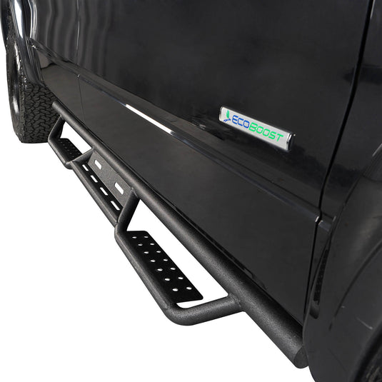 Hooke Road Running Boards Drop Side Steps Bar(09-14 Ford F-150 SuperCrew)