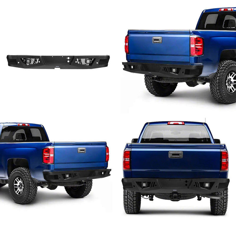 Load image into Gallery viewer, Silverado Front Bumper &amp; Rear Bumper Combo w/LED Lights For Chevy Silverado 1500 - Hooke Road
