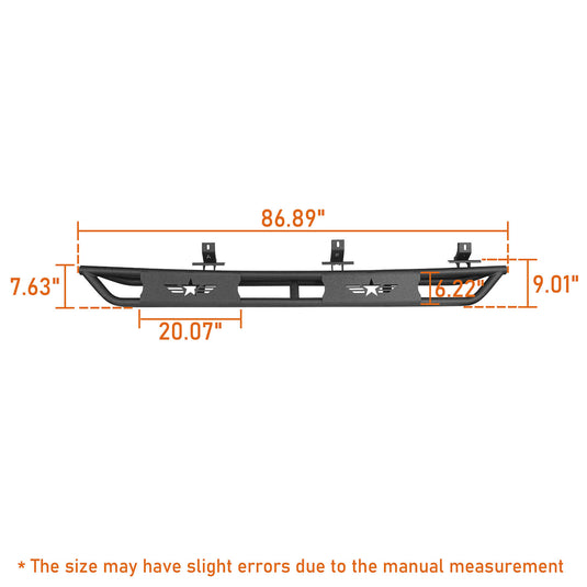 Star Upgraded Side Step Tubular Running Boards(20-22 Jeep Gladiator JT) - Hooke Road BXG.7002A-S&BXG.7002B-S 12