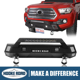 HookeRoad Tacoma Front Bumper Stubby Bumper for 2016-2023 Toyota Tacoma 3rd Gen b4202-1
