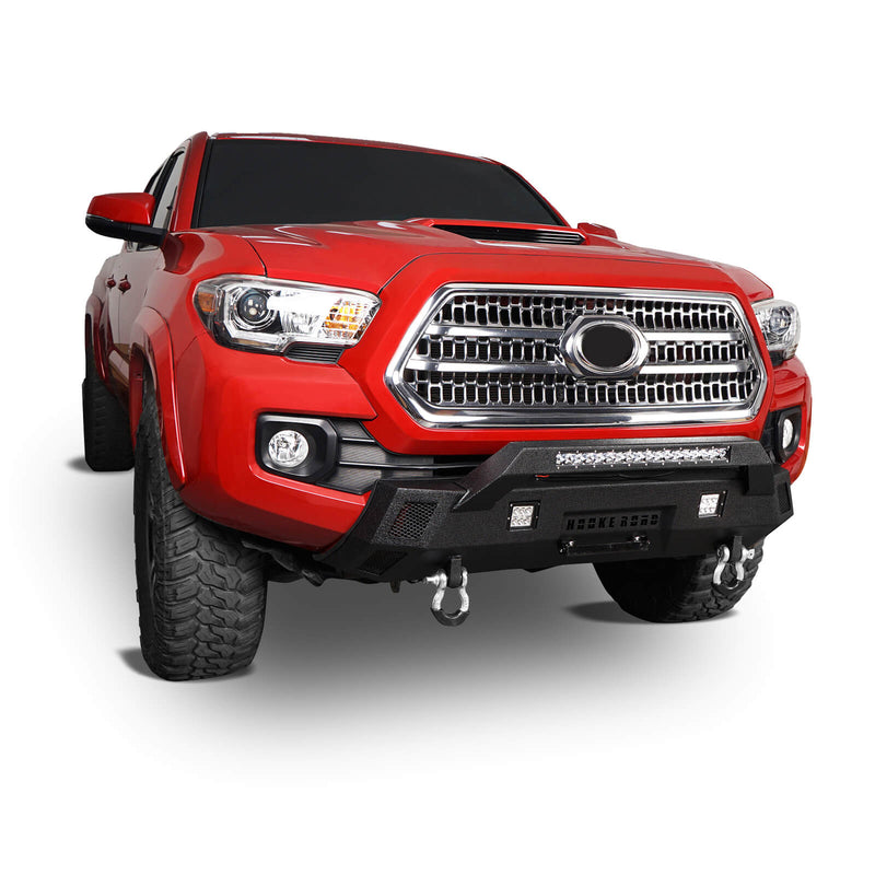 Load image into Gallery viewer, HookeRoad Tacoma Front Bumper Stubby Bumper for 2016-2023 Toyota Tacoma 3rd Gen b4202-5
