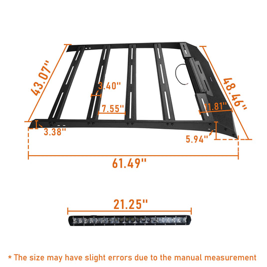 HookeRoad Toyota Tacoma Roof Rack Double Cab for 2005-2023 Toyota Tacoma Gen 2/3 b4020-1 12