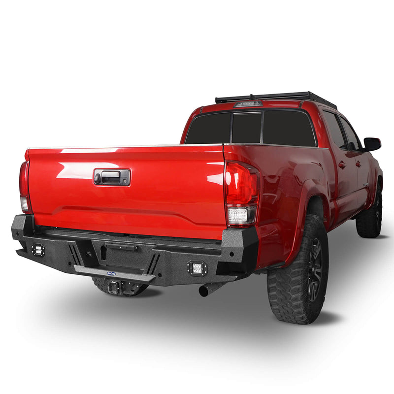 Load image into Gallery viewer, HookeRoad Tacoma Sensors Rear Bumper Replacement for 2016-2023 Toyota Tacoma 3rd Gen b4204-1-3

