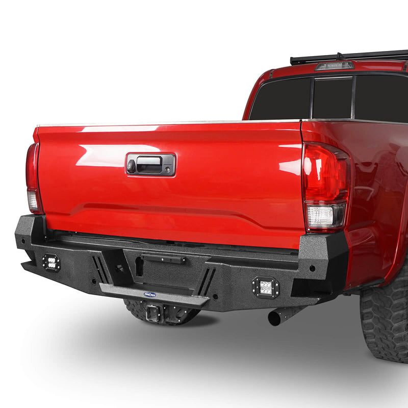Load image into Gallery viewer, HookeRoad Tacoma Sensors Rear Bumper Replacement for 2016-2023 Toyota Tacoma 3rd Gen b4204-1-4
