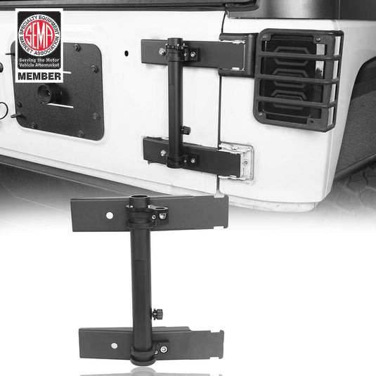 Hooke Road Tailgate Hinge Mounted Single Flag & Antenna Holder(07-18 Jeep Wrangler JK)