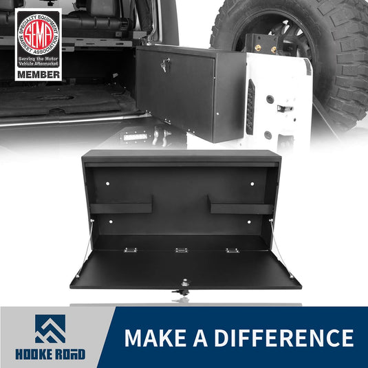 Hooke Road Tailgate Table Storage Lock Box (15-18 Jeep Wrangler JK)