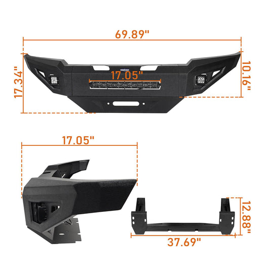 HookeRoad Toyota Tacoma Front & Rear Bumper for 2005-2011 Toyota Tacoma b40194023-9