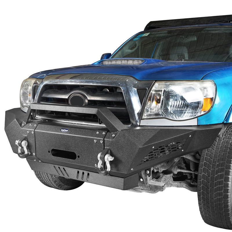 Load image into Gallery viewer, Tacoma Offroad Front Bumper &amp; Rear Bumper Combo for Toyota Tacoma 2005-2011 - HookeRoadb40014022-12
