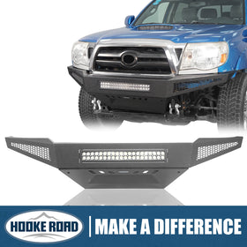 HookeRoad Toyota Tacoma Full Width Front Bumper w/ Skid Plate for 2005-2011 Toyota Tacoma b4008-1