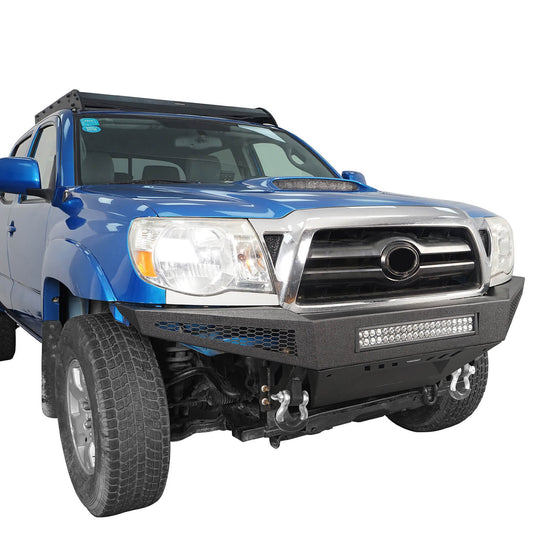 HookeRoad Toyota Tacoma Full Width Front Bumper w/ Skid Plate for 2005-2011 Toyota Tacoma b4008-5