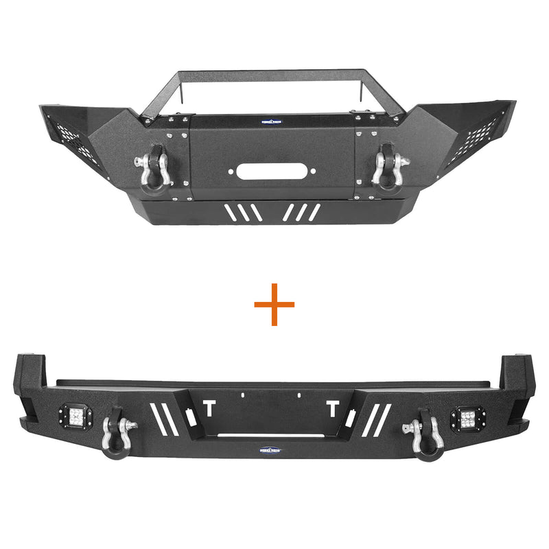 Load image into Gallery viewer, Tacoma Offroad Front Bumper &amp; Rear Bumper Combo for Toyota Tacoma 2005-2011 - HookeRoadb40014022-4
