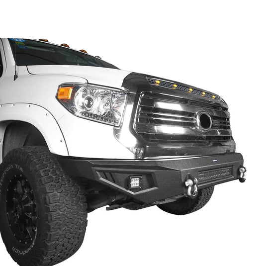 HookeRoad Full Width Front Bumper w/LED Lights for 2014-2021 Toyota Tundra b5000+b5001 13