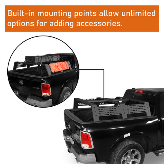 Truck 12.2" High Overland Bed Rack - Hooke Road BXG.9908-S 5