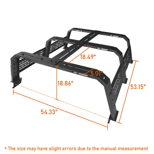 Truck 18.8" High Overland Bed Rack - Hooke Road BXG.9906-S 14