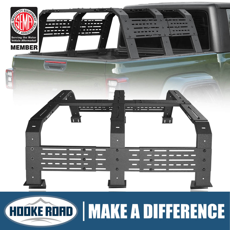 Load image into Gallery viewer, 18.8&quot; High Overland Bed Rack (Ford Ranger &amp; GMC Canyon &amp; Chevrolet Colorado &amp; Jeep Gladiator JT)- Hooke Road
