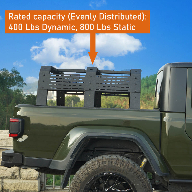 Load image into Gallery viewer, 18.8&quot; High Overland Bed Rack (Ford Ranger &amp; GMC Canyon &amp; Chevrolet Colorado &amp; Jeep Gladiator JT)- Hooke Road
