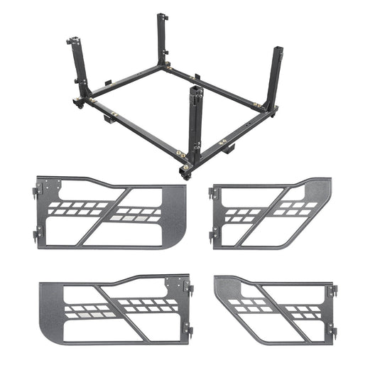 Hooke Road Tubular Door & Rock Crawler Door Storage(18-25 Jeep Wrangler JL & Jeep Gladiator JT 4 Doors)