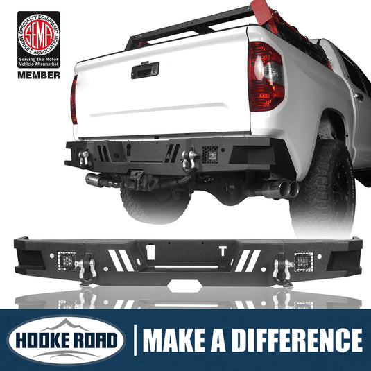 HookeRoad Tundra Rear Bumper Full Width Rear Bumper for 2014-2021 Toyota Tundra b5002 1