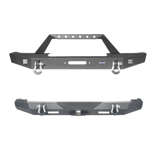 Hooke Road Full Width Front & Rear Bumper Combo(84-01 Jeep Cherokee XJ)